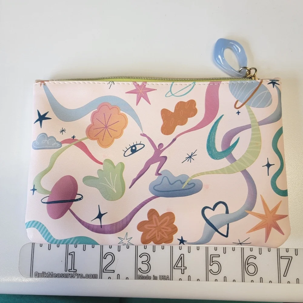 🦋 3 for $10 ~ IPSY Glam Bag September 2024 Design Pink Abstract Space Moon Star